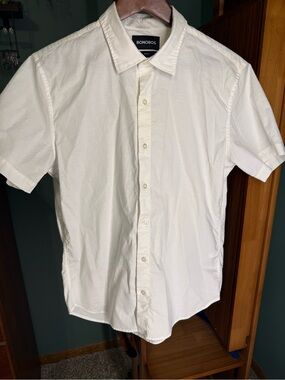 Bonobos Men’s White Short-Sleeve Button-Down Shirt slim fit